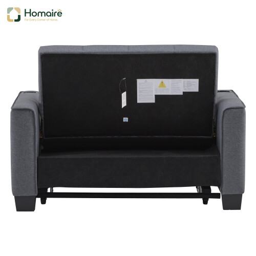 HOMAIRE 2 Seater Grey Fabric Sofa Bed