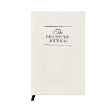 A5 Daglig Taknemmelighedsdagbog - Hardcover Linned Notesbog med Tykt Papir Beige