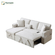 HOMAIRE 3-Seater Beige Corner Sofa Bed