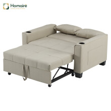 HOMAIRE 2 Seater Beige Fabric Sofa Bed