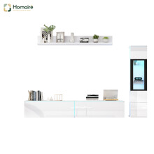 HOMAIRE White LED TV Wall Unit Set of 3