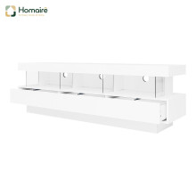 HOMAIRE White High Gloss TV Stand with LED 160CM