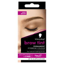 Schwarzkopf Brow Tint, Professional Formula Eyebrow Dye, Brow Tinting Kit with Gentle Permanent Colour, Light Brown