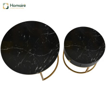 HOMAIRE Round Nesting Coffee Tables Black MDF