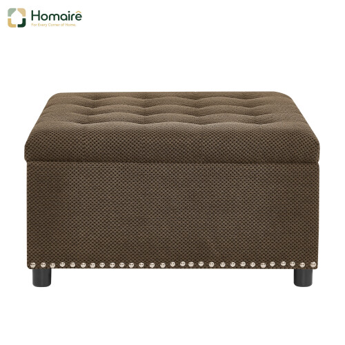 HOMAIRE Coffee Square Storage Ottoman 76cm