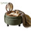 HOMAIRE Round Storage Ottoman Dark Green 1