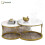 HOMAIRE Round Coffee Table Set, White+Black 1