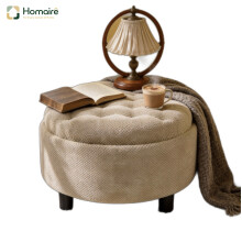 HOMAIRE Round Camel Storage Ottoman 63.5cm