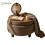 HOMAIRE Round Coffee Ottoman with Storage Coffee 1