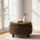 HOMAIRE Round Coffee Ottoman with Storage Coffee 4