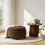 HOMAIRE Round Coffee Ottoman with Storage Coffee 6