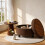 HOMAIRE Round Coffee Ottoman with Storage Coffee 5