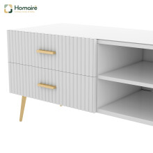 HOMAIRE White TV Stand for 75-inch TVs