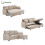 HOMAIRE Beige L-Shaped 3 Seater Sofa Bed 1