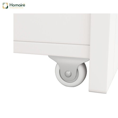 HOMAIRE 120cm Tall White Kitchen Cabinet RGB LED
