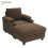 HOMAIRE Coffee Accent Chair & Storage Ottoman Set 1