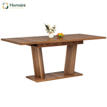 HOMAIRE Extendable Dining Table Dark Brown
