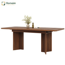 HOMAIRE Extendable Walnut Dining Table 120-160cm