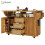 HOMAIRE Foldable Kitchen Trolley Dark Brown 95cm 1
