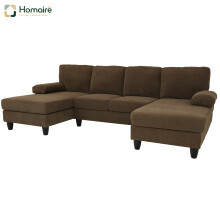 HOMAIRE Coffee U-Shaped Sofa with Dual Chaise