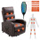 HOMAIRE Brown PU Leather Power Massage Recliner 6
