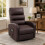 HOMAIRE Brown PU Leather Power Massage Recliner 4
