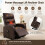 HOMAIRE Brown PU Leather Power Massage Recliner 5