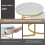 HOMAIRE White Round Nesting Coffee Tables Set 4