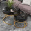 HOMAIRE Round Nesting Coffee Tables Black MDF 6