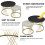 HOMAIRE Round Coffee Table Set, White+Black 6