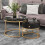 HOMAIRE Round Nesting Coffee Tables Black MDF 5