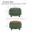 HOMAIRE Round Storage Ottoman Dark Green 2