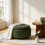 HOMAIRE Round Storage Ottoman Dark Green 4