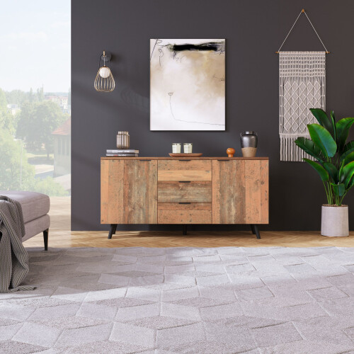 HOMAIRE Rustic Brown Sideboard Cabinet 140cm 2
