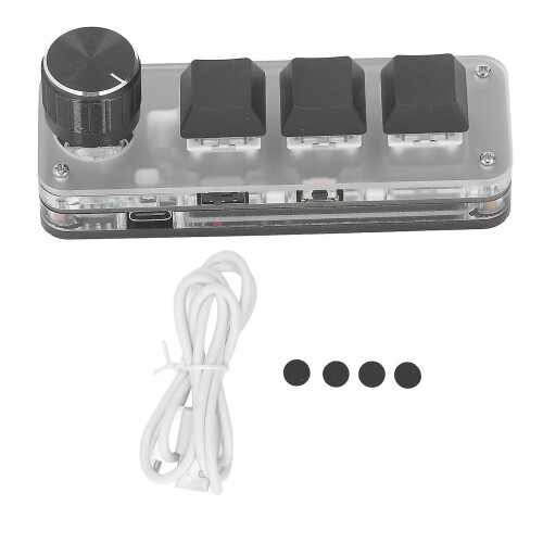 Mechanical Keyboard, Mini Keyboard, 3 Buttons, 1 Button, Programmable USB BT Connector, Blue Switch, Mechanical Mini Keyboard
