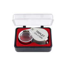 Jeweler's Loupe, 30x21mm Pocket Magnifier, Folding Glass Magnifier, Jeweler's Loupe for Watchmakers, Jewelers, Precious Stone