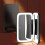 Foldable Makeup Mirror with 5X Magnifying Glass, Mini Square Vanity Mirror, USB Charging, Portable, Double-Sided, Compact Poc 3