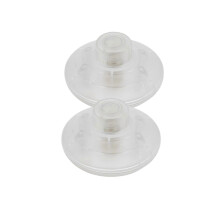 2 floor foot switches compatible with round plug-in foot lamp switches, pedal button controls floor lamp, transparent