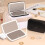 Foldable Makeup Mirror with 5X Magnifying Glass, Mini Square Vanity Mirror, USB Charging, Portable, Double-Sided, Compact Poc 5