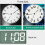 Compatible with 180-degree rotating LED projection alarm clock, with remote control and switchable digits, efficient time man 5