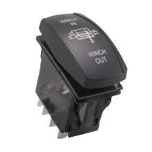 compatible with 7Pin Laser Momentary Rocker Switch Winch In Winch Out 12V ON-OFF-ON LED Light blue