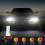 9005 LED Headlight Bulbs 2 Pack 72W 6000K White Decoder Error Direct Replacement High Brightness Fog Light Beads for Cars Tru 3