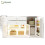 HOMAIRE Extendable Kitchen Island Table White 1