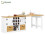 HOMAIRE Extendable White Kitchen Island Table 1