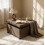 HOMAIRE Coffee Square Storage Ottoman 76cm 4