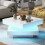 HOMAIRE White High Gloss LED Coffee Table 70cm 2