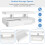HOMAIRE White LED Coffee Table with 2 Drawers 6