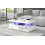 HOMAIRE White LED Coffee Table with 2 Drawers 3