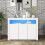 HOMAIRE White High Gloss LED Sideboard 130cm 6
