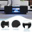 HOMAIRE LED Coffee Table Black with Storage 6